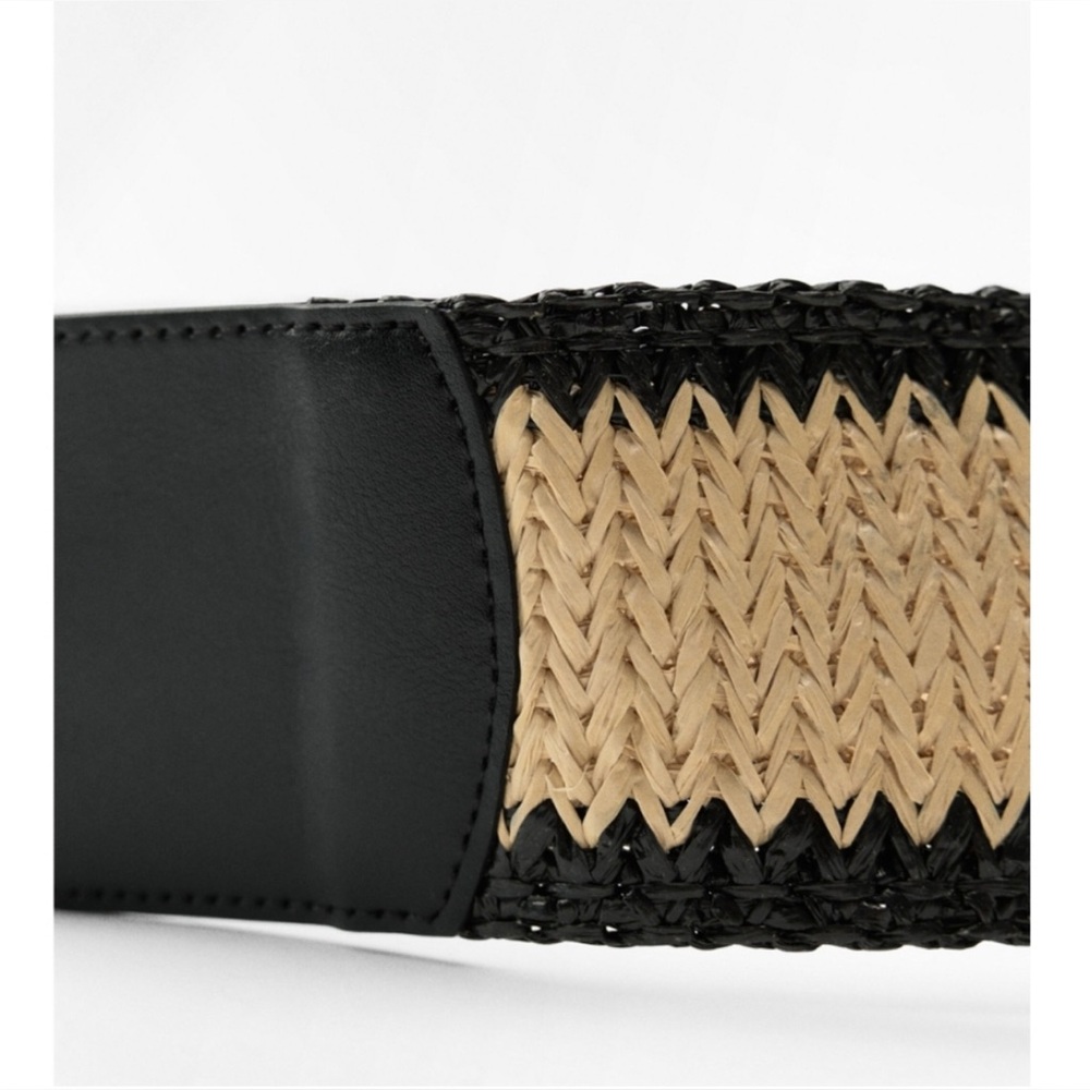 βοΈSOLDβοΈ ZARA WOVEN COMBINATION BELT SIZE 90 M L - Picture 6 of 7